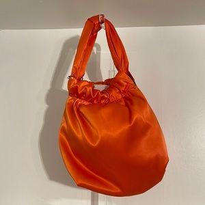Zara orange like satin handbag